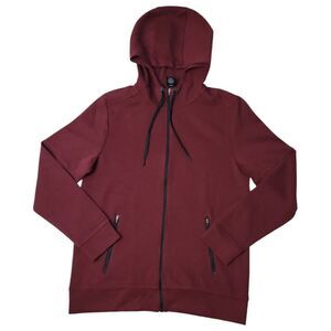 Black Crimson - Member's Mark Men's Everyday Full Zip Long Sleeve Active Hoodie,